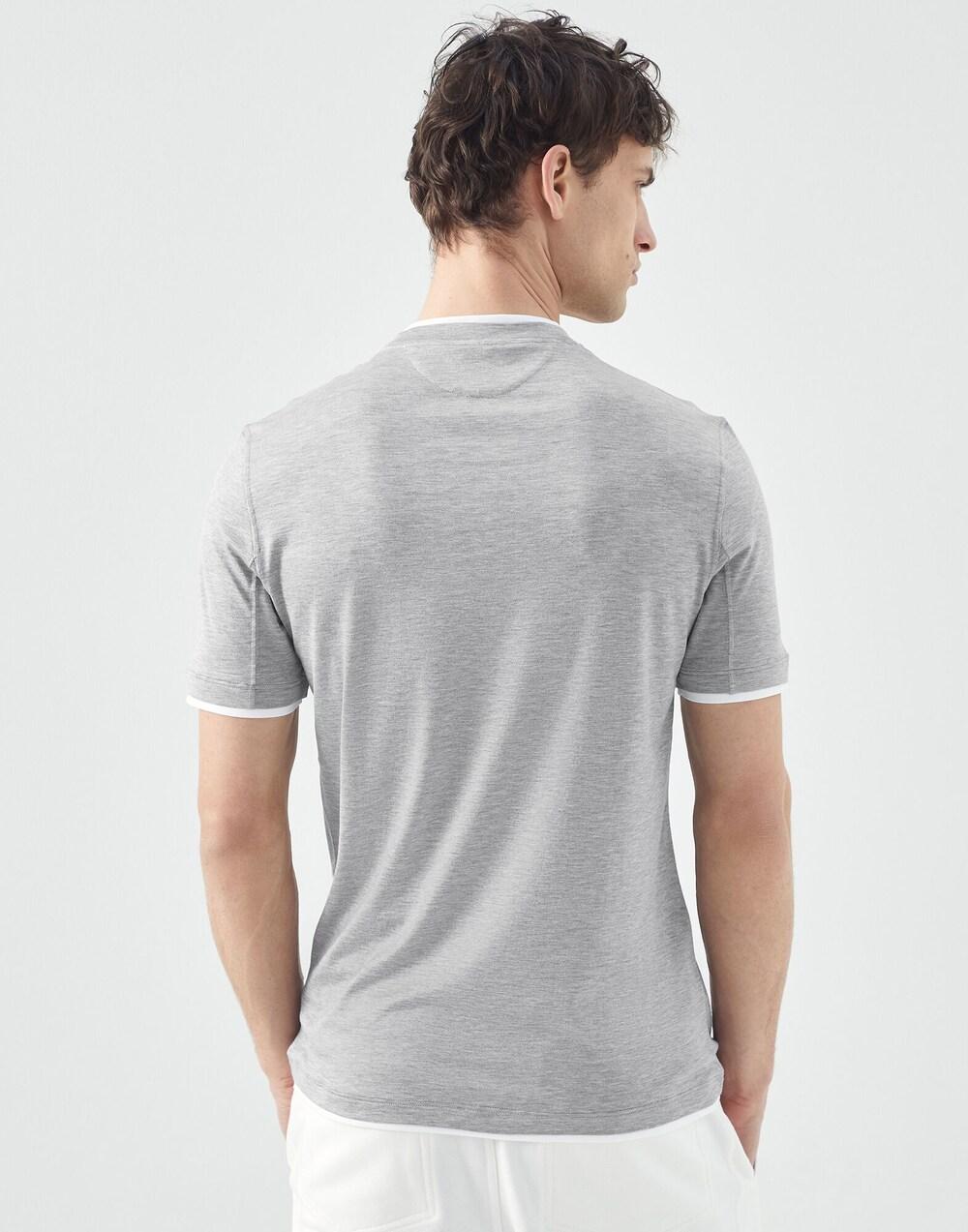 Gray Silk T-Shirt