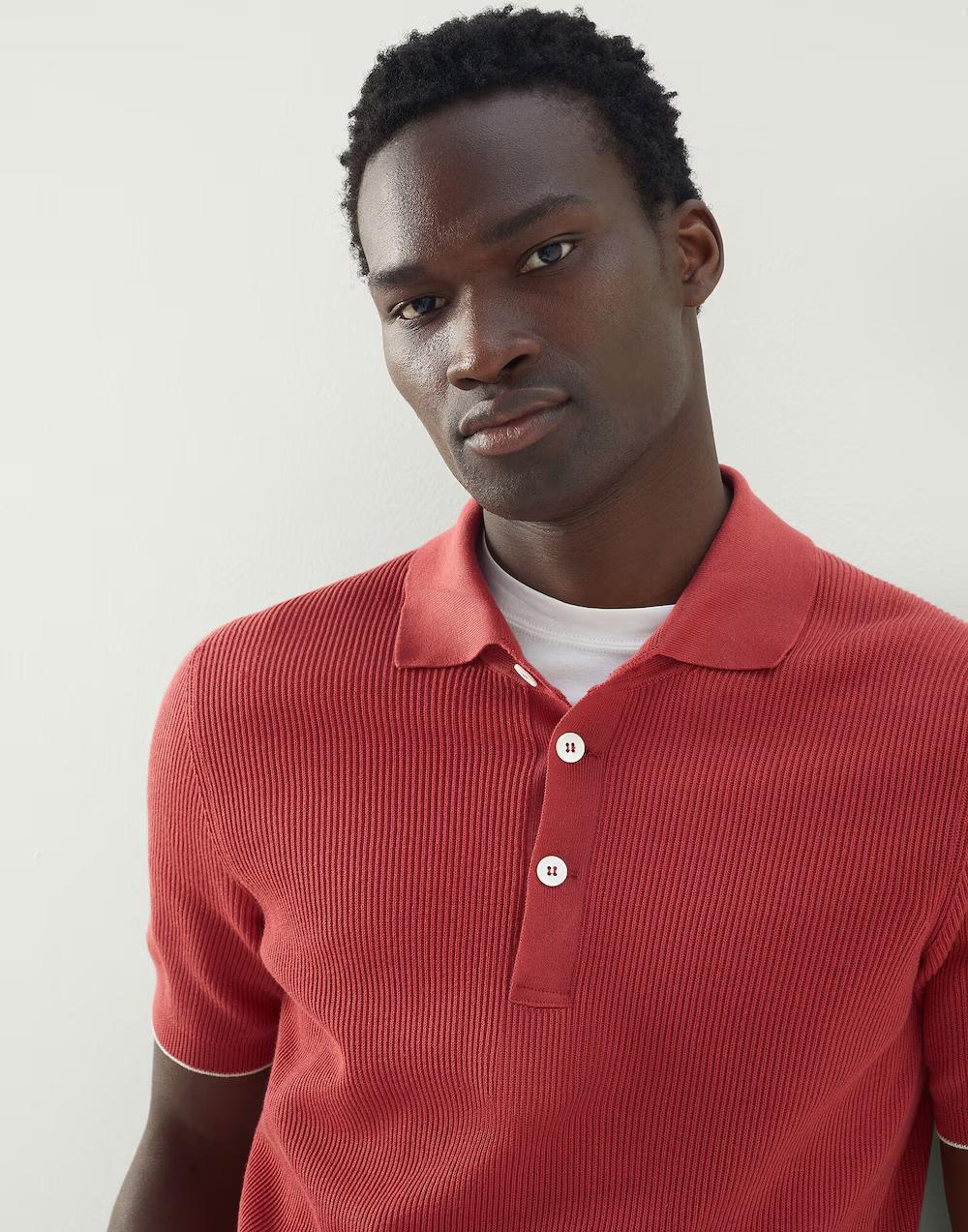 Orange Cotton Polo Shirt