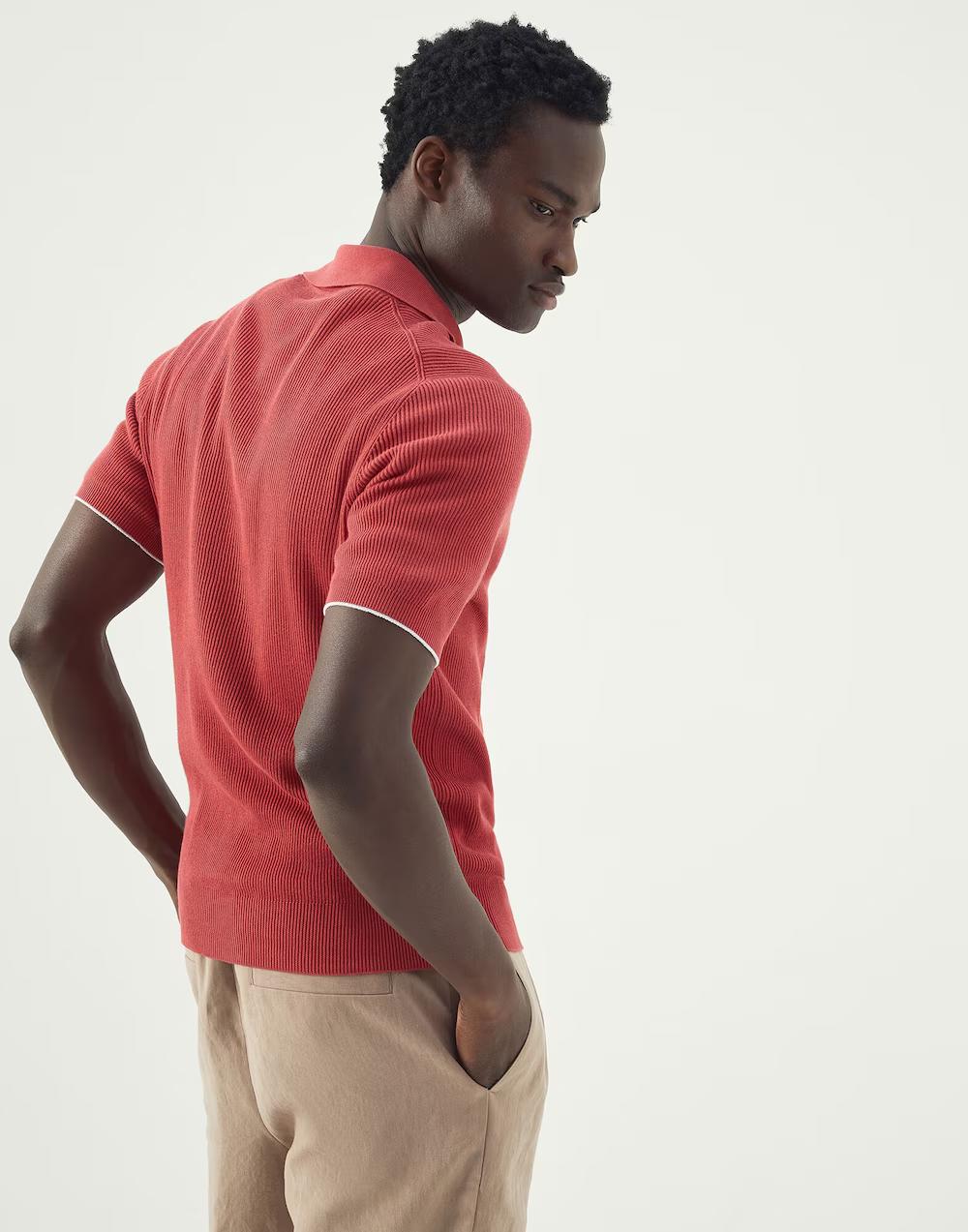 Orange Cotton Polo Shirt