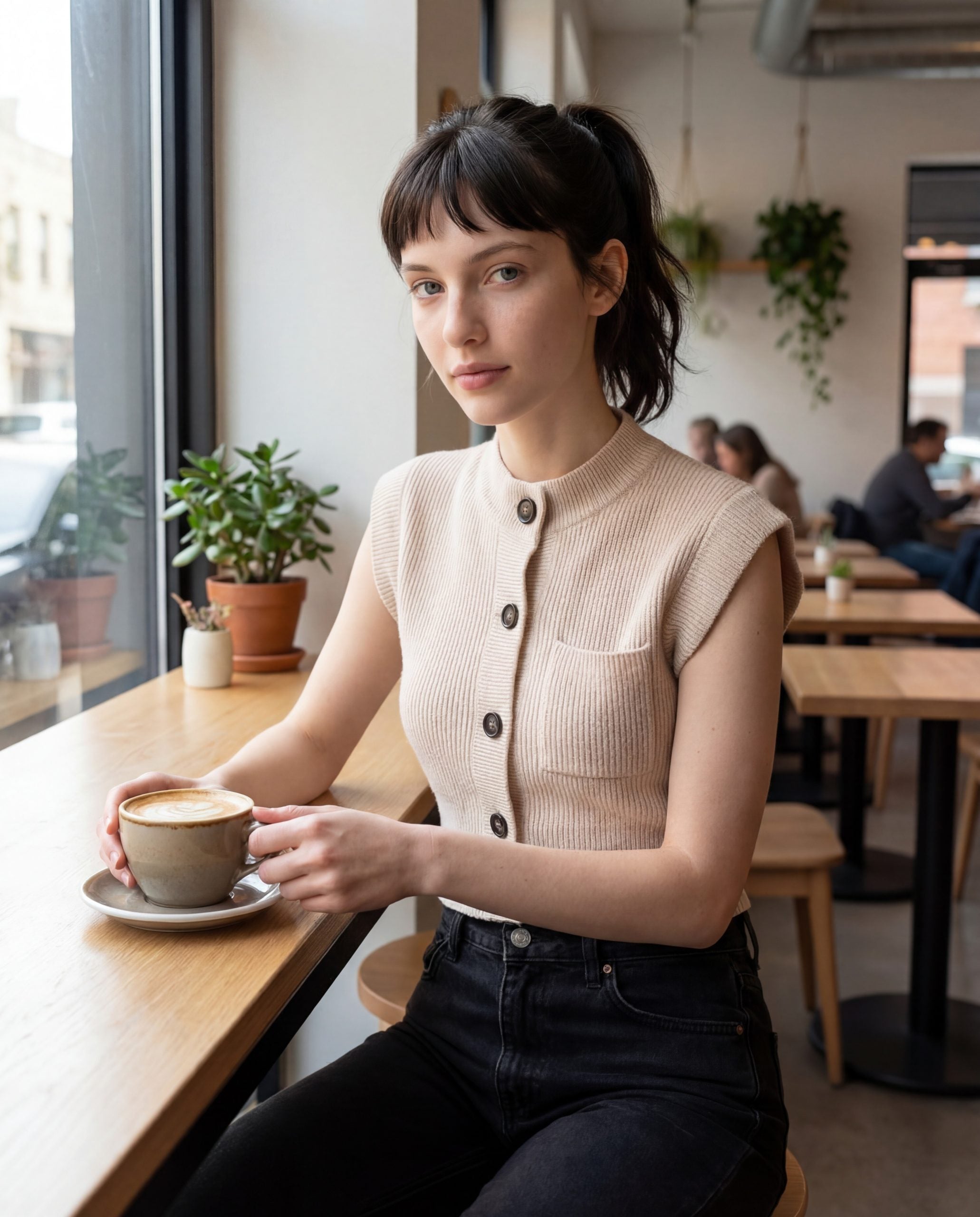 Beige Cashmere Sweater