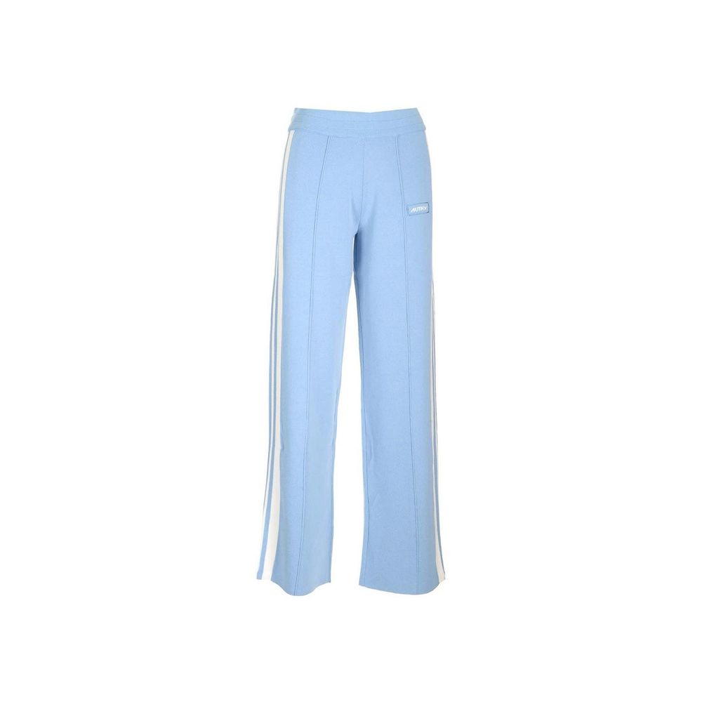 Blue Nylon Athletic Pants