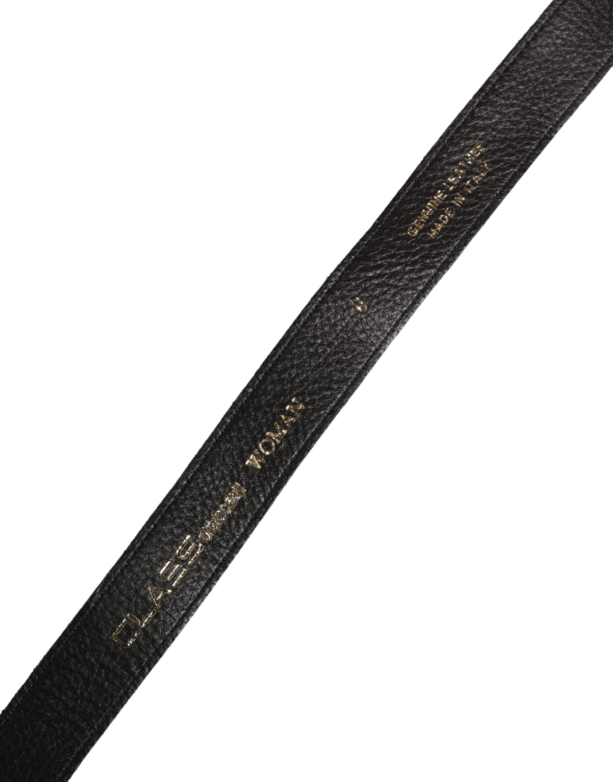 Multicolor Floral Wide Waist Gold Metal Buckle Cintura Belt