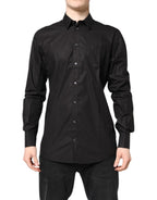Black GOLD Cotton Collared Formal Dress Shirt