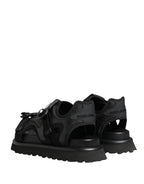 Black Logo Detailed Men Chunky Sandals Shoes