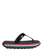 Multicolor Rubber Chunky Flip Flop Shoes