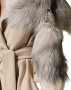 White Fox Fur Neck Wrap Warmer Winter Scarf