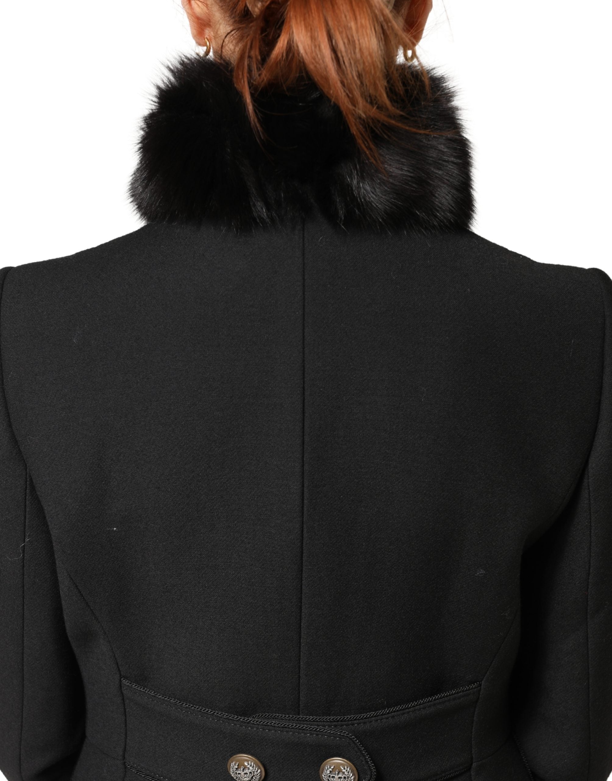 Black Fur Shoulder Collar Wrap Shawl Scarf