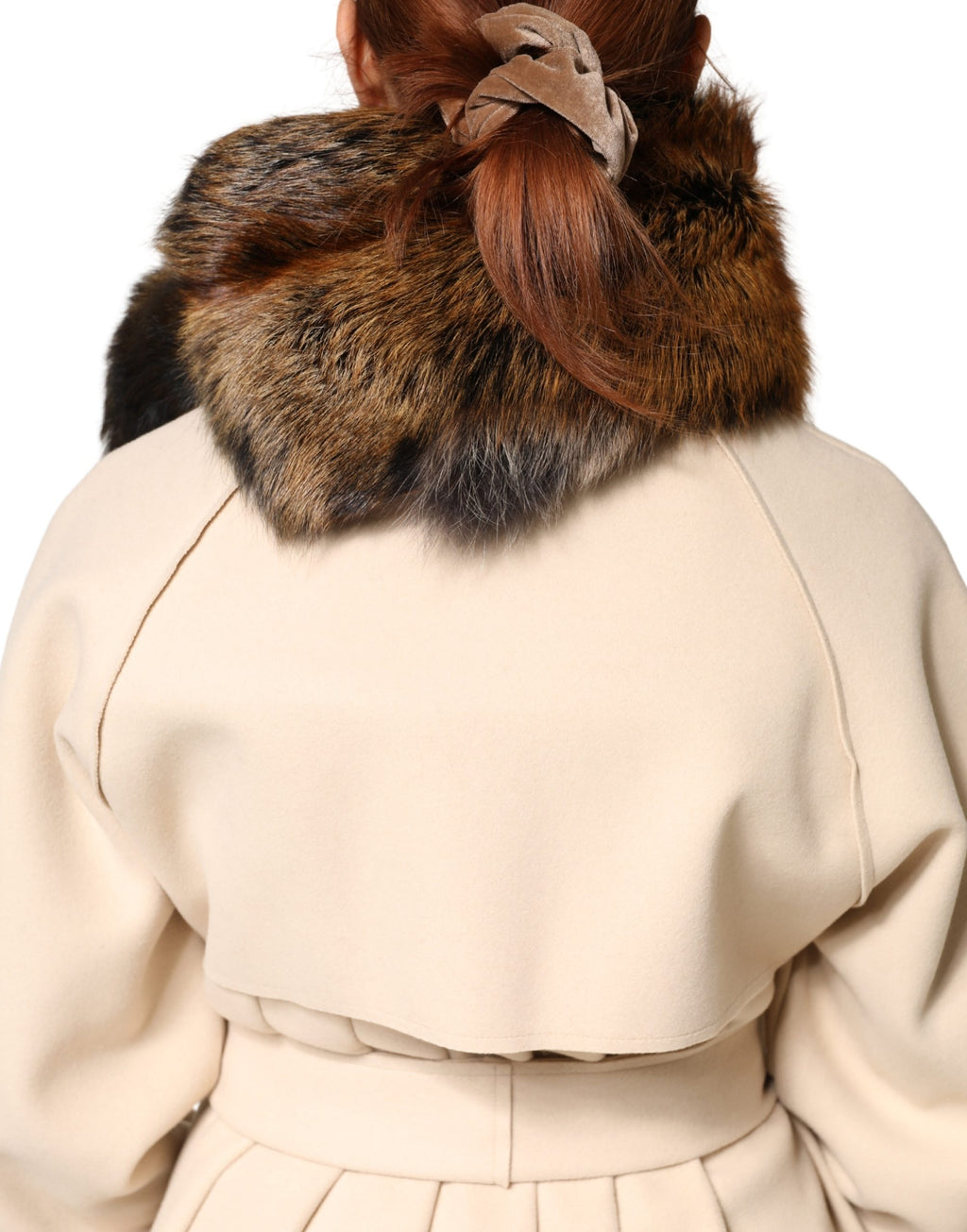 Brown Red Fox Fur Neck Warmer Winter Scarf