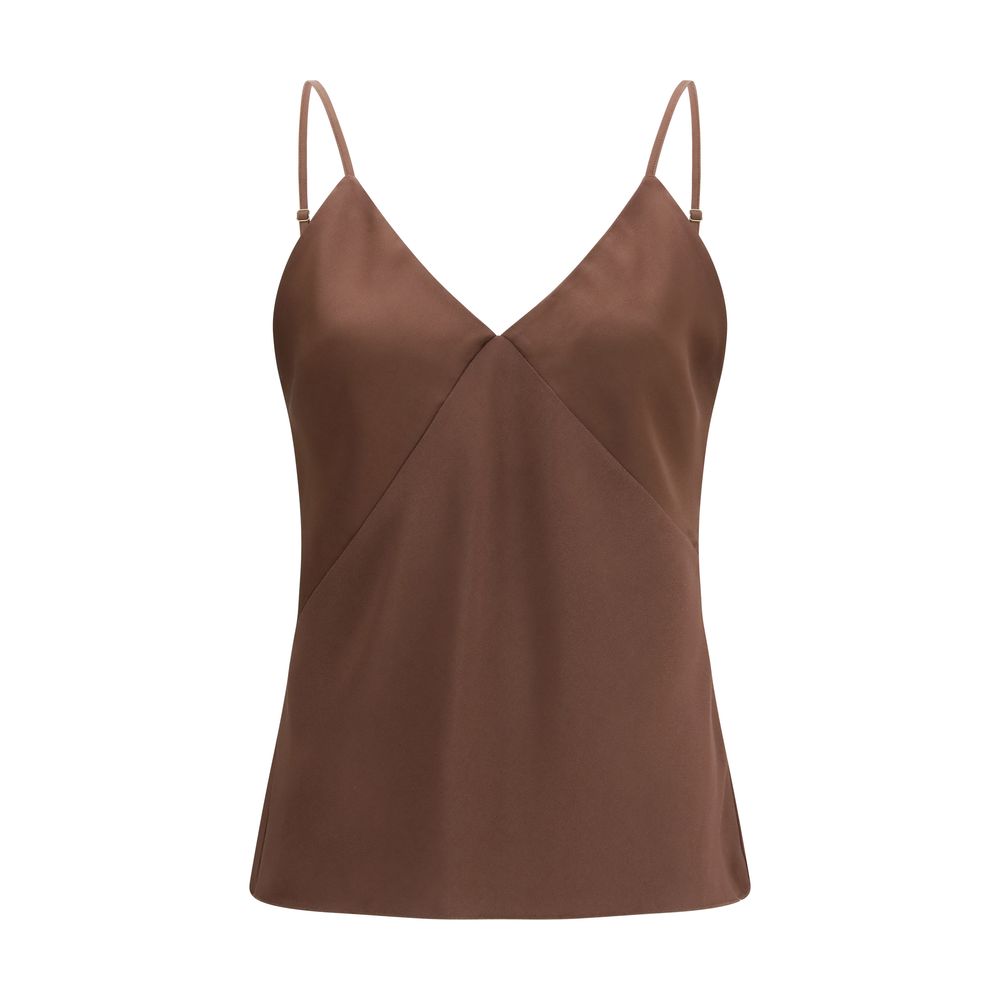 Brown Acetate Top