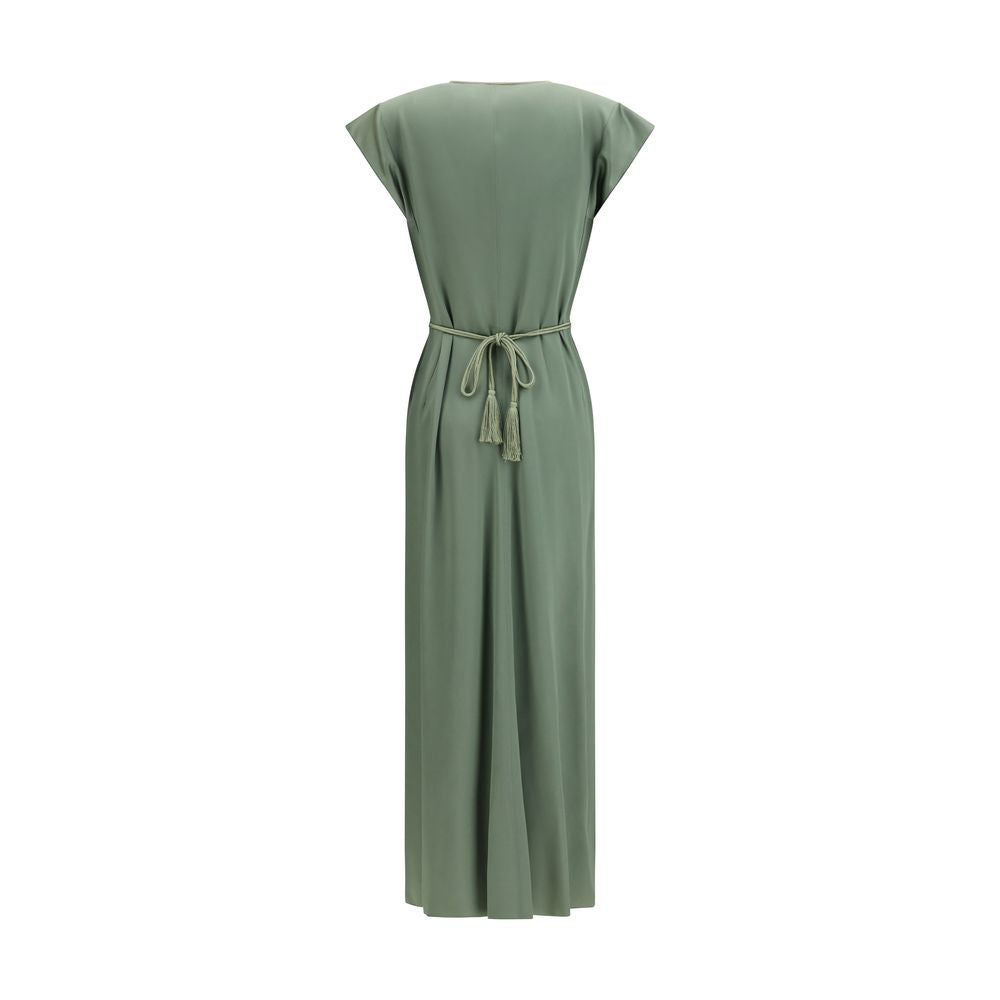 Bicolor Viscose Casual Dress