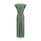 Bicolor Viscose Casual Dress