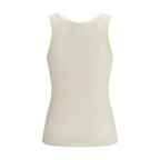 Beige Wool Oves Aries Sleeveles T-Shirt
