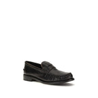 Black Calf Leather Bos Taurus Slip-On Loafers
