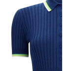 Blue Silk Casual Dress