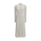 White Silk Casual Dress