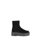 Black Calf Leather Bos Taurus Lace-Up Boots