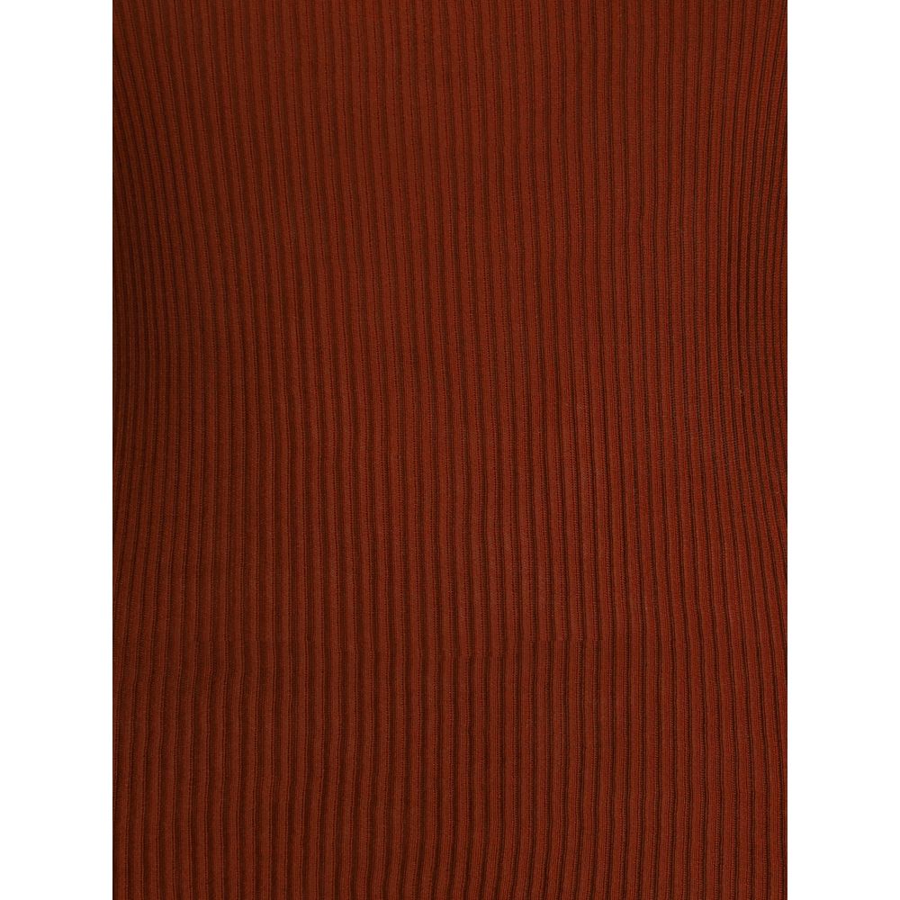 Orange Silk Long Sleeve T-Shirt