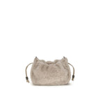 Gray Fur Shoulder Bag