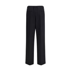 Black Fleece Wool Casual Pants