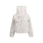 Gray Polyamide Full-Length Jacket