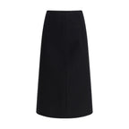 Black Fleece Wool Skirt