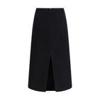 Black Fleece Wool Skirt