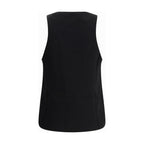 Black Silk Sleeveles T-Shirt