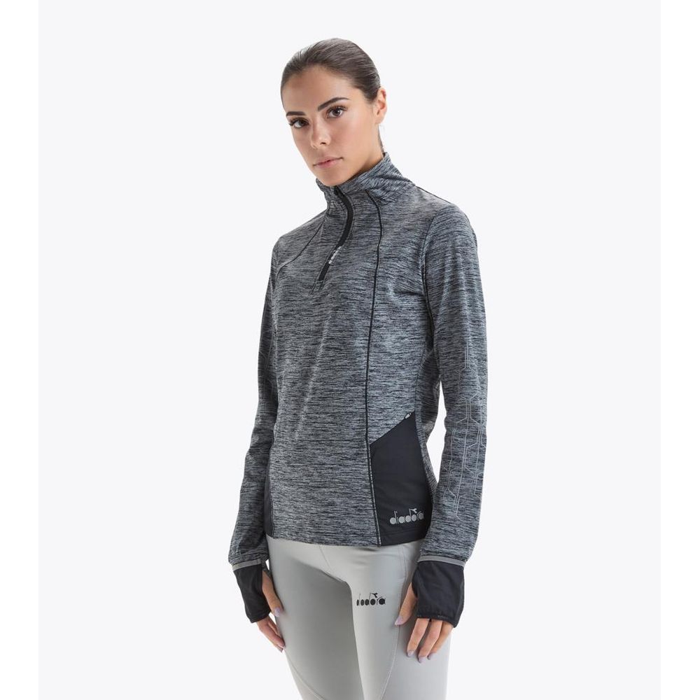 Black Polyester Sweatshirt