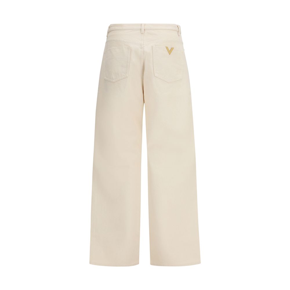 Beige Cotton Jeans Denim