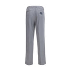 Gray Cotton Casual Pants
