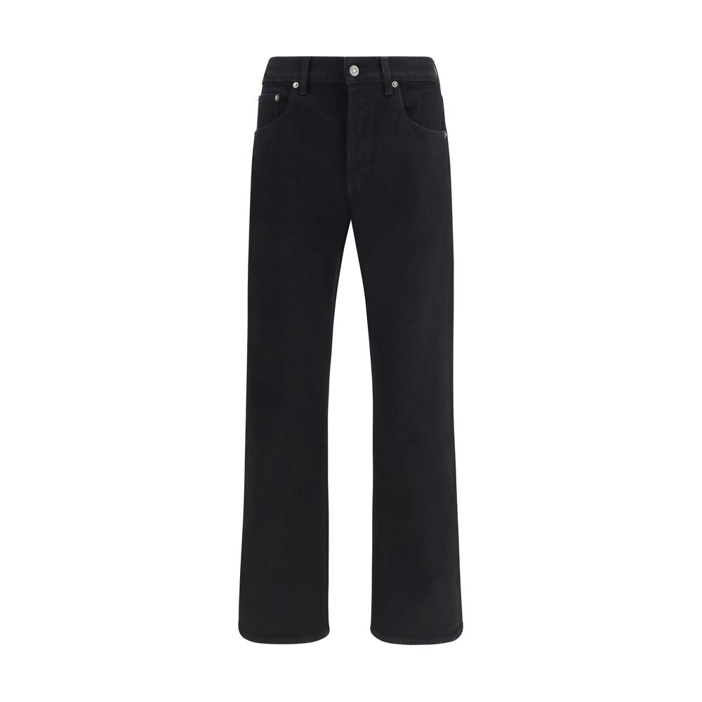 Black Cotton Slim Fit Jeans