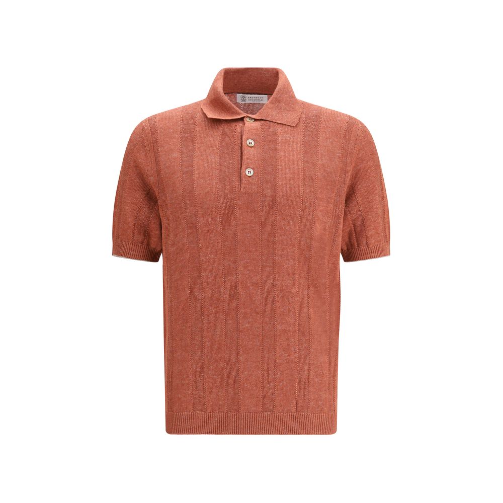 Orange Cotton Polo Shirt