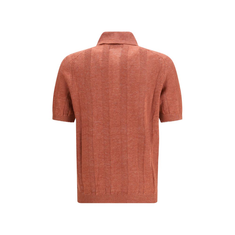 Orange Cotton Polo Shirt