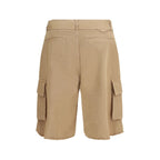Beige Cotton Bermuda Shorts