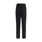 Black Viscose Casual Pants