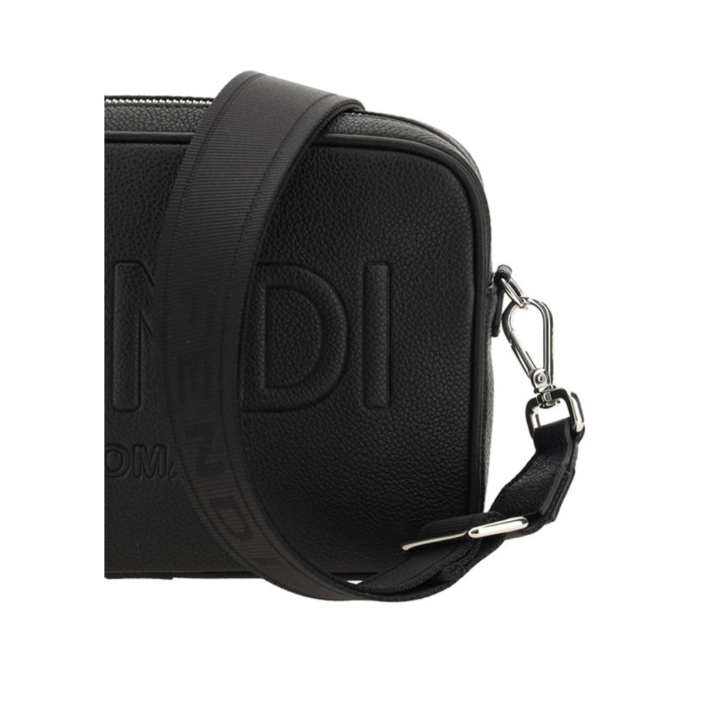 Black Cotton Shoulder Bag