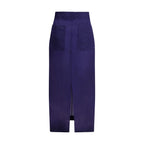 Multicolor Silk Midi Skirt