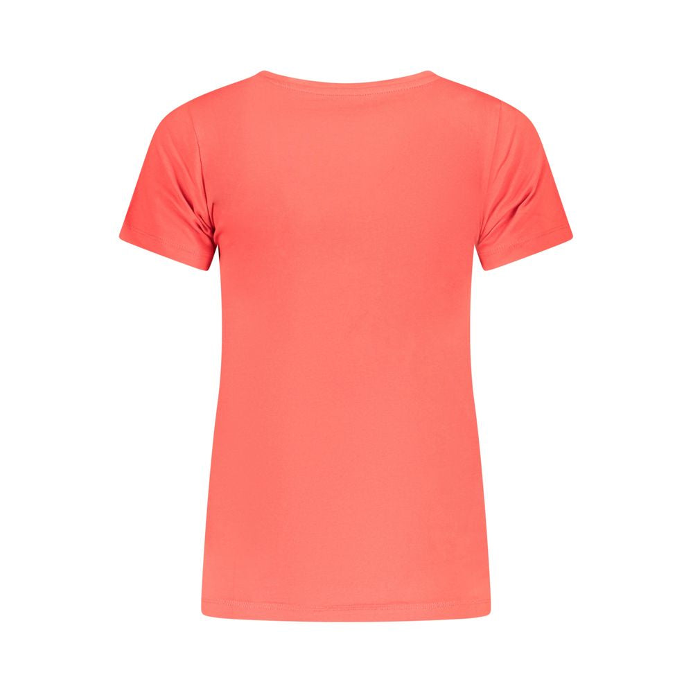 Red Cotton Women T-Shirt