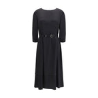 Black Wool Casual Dress