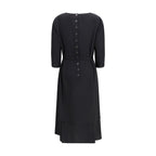 Black Wool Casual Dress