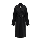 Black Fleece Wool Coat