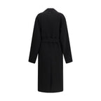 Black Fleece Wool Coat