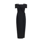 Black Polyester Cocktail Dress