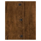 Brown Calf Leather Bos Taurus Coat