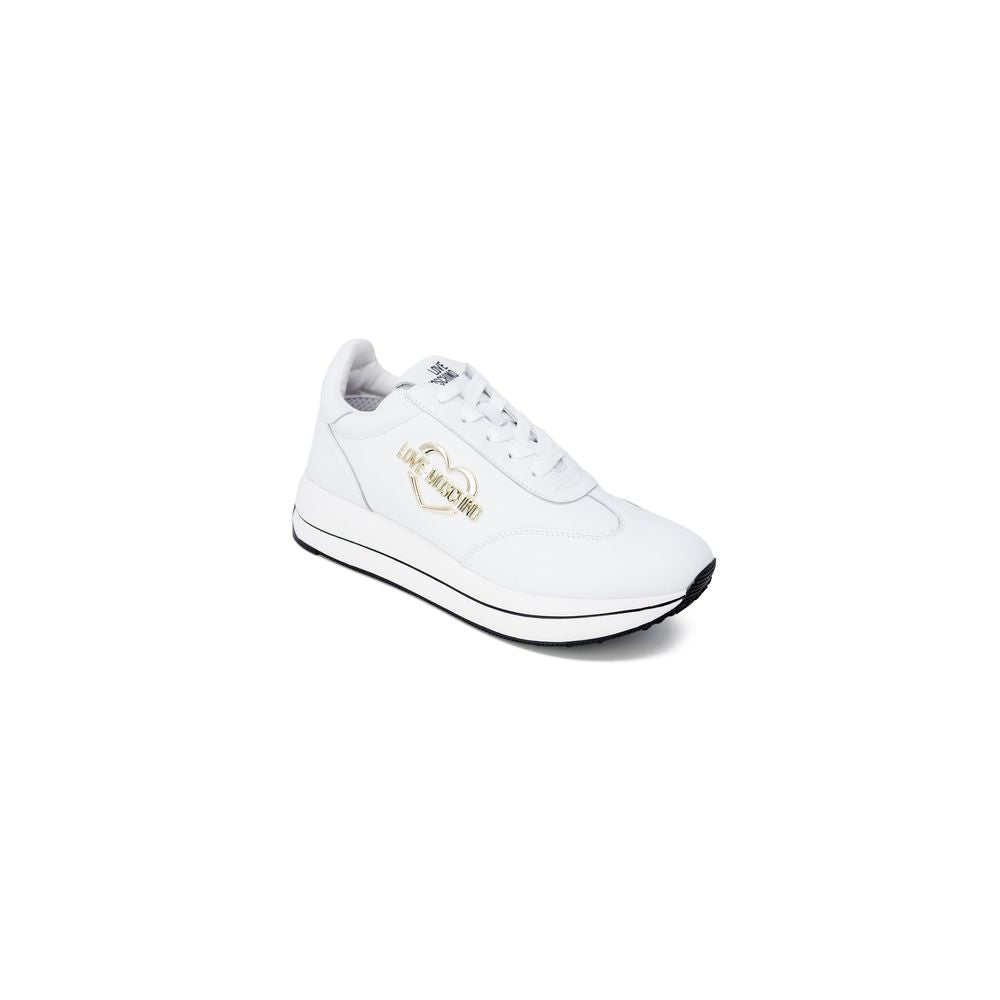 White Leather Low Top Sneakers