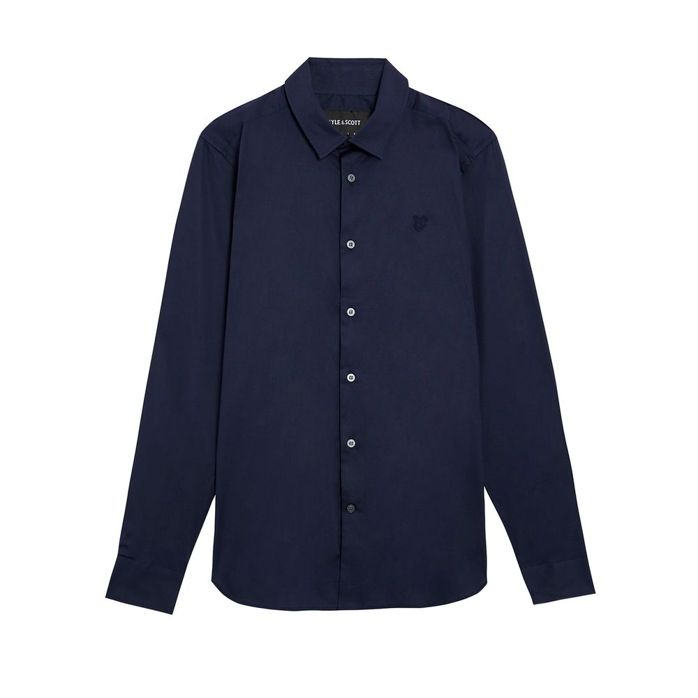 Blue Cotton Dress Shirt
