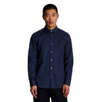 Blue Cotton Dress Shirt