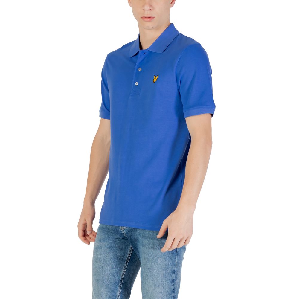 Blue Cotton Polo Shirt