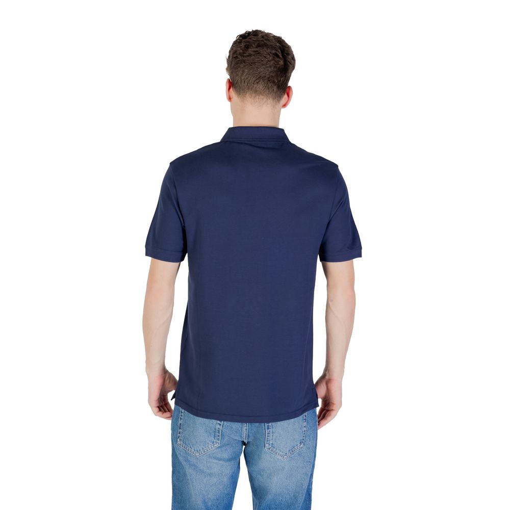 Blue Cotton Polo Shirt