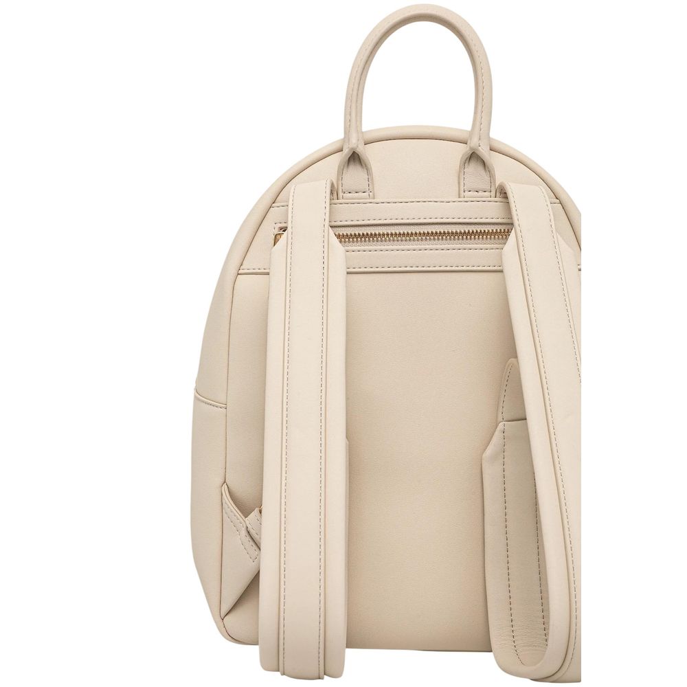 Beige Polyethylene Backpack